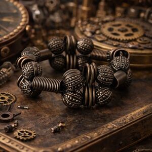 Unique Steampunk Metal Spring Stretch Bracelet Industrial Punk Statement Jewelry